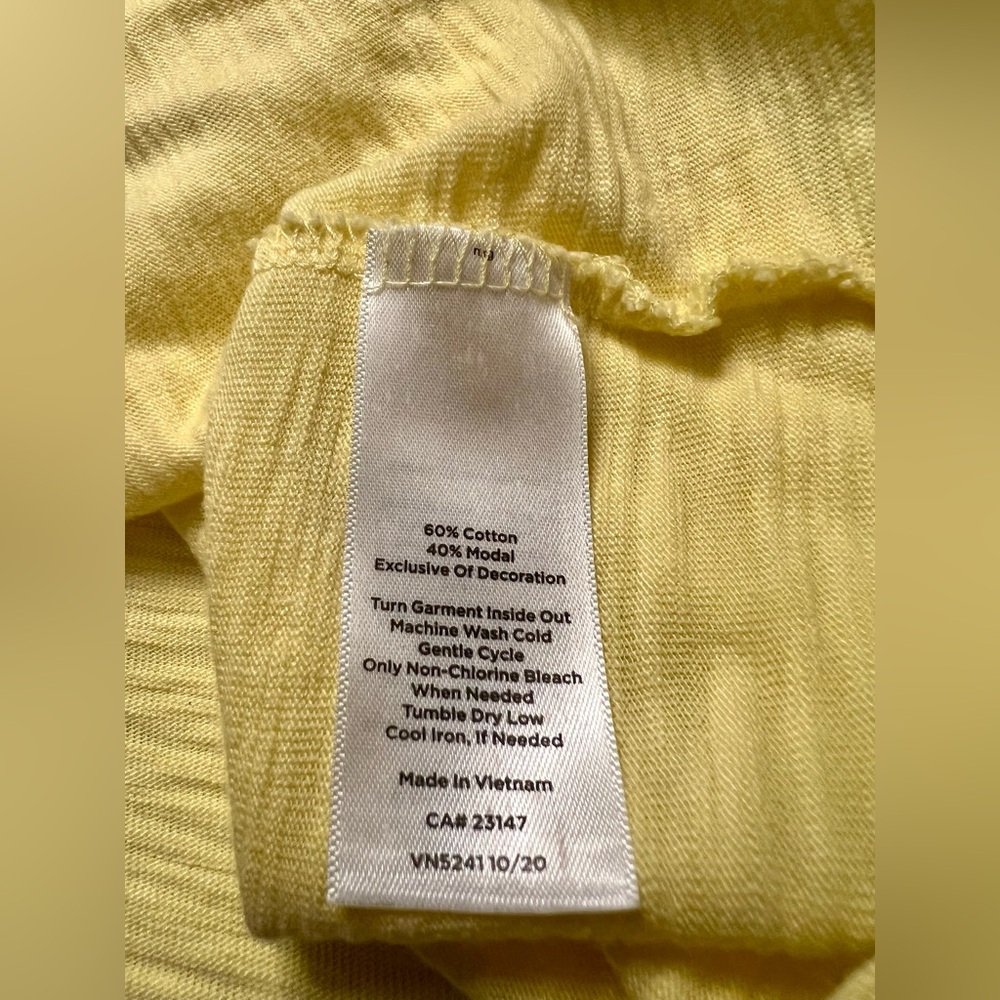 Talbots Sunny Yellow Short Sleeve Tee - Picture 5 of 8